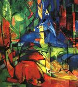 Franz Marc Deer in the Forest II Germany oil painting artist